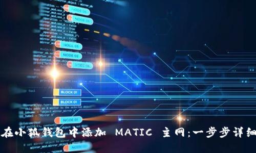 如何在小狐钱包中添加 MATIC 主网：一步步详细指南